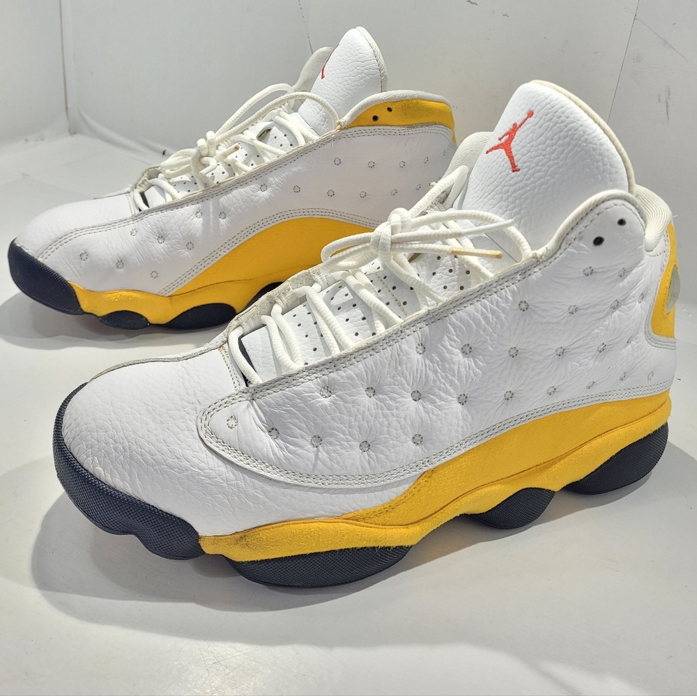 NIKE AIR JORDAN 13 RETRO DEL SOL WHITE/GOLDEN YELLOW SHOE MEN 10.5 [414571-167]